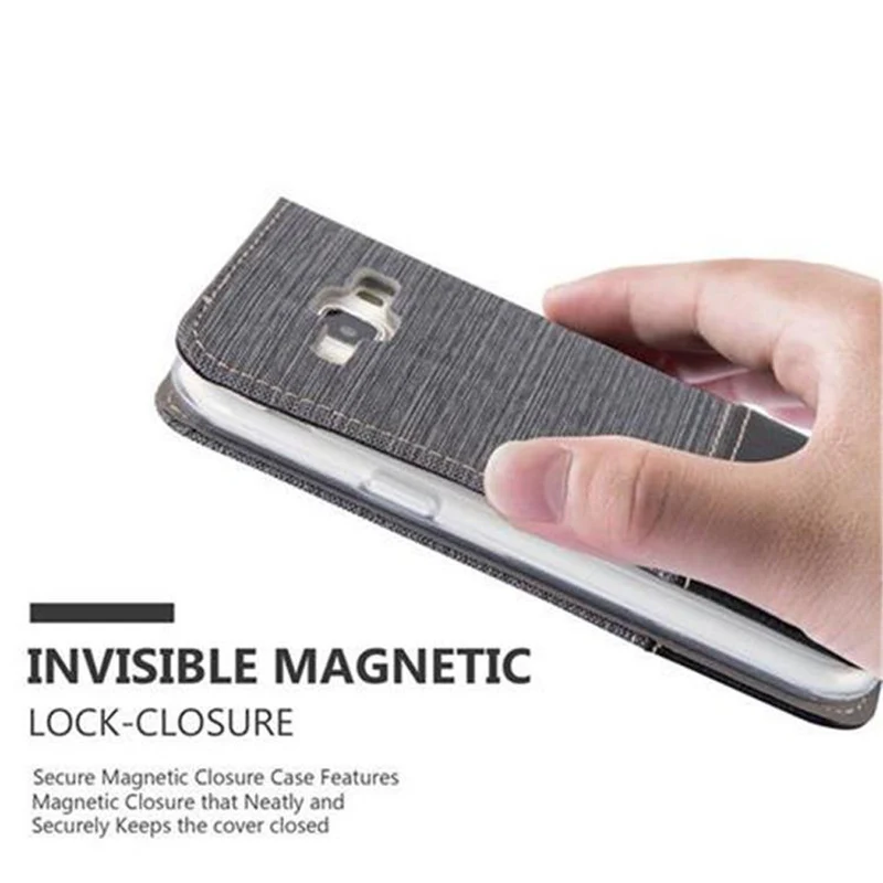 Cadorabo Hülle kompatibel mit Samsung Galaxy J1 2015 Schutzhülle mit Magnetverschluss, Standfunktion und Kartenfach
