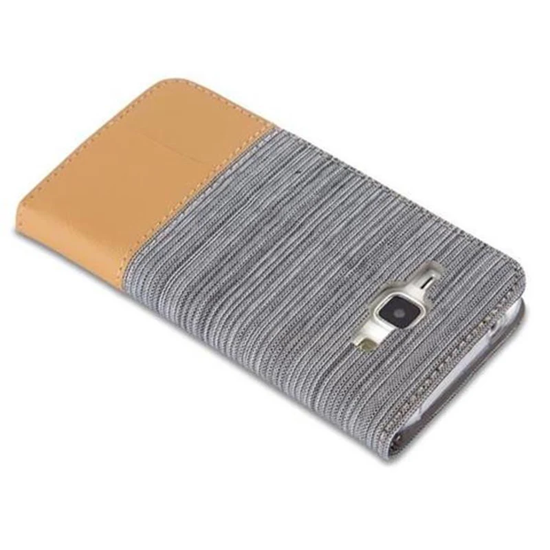 Cadorabo Hülle kompatibel mit Samsung Galaxy J1 2015 Schutzhülle mit Magnetverschluss, Standfunktion und Kartenfach