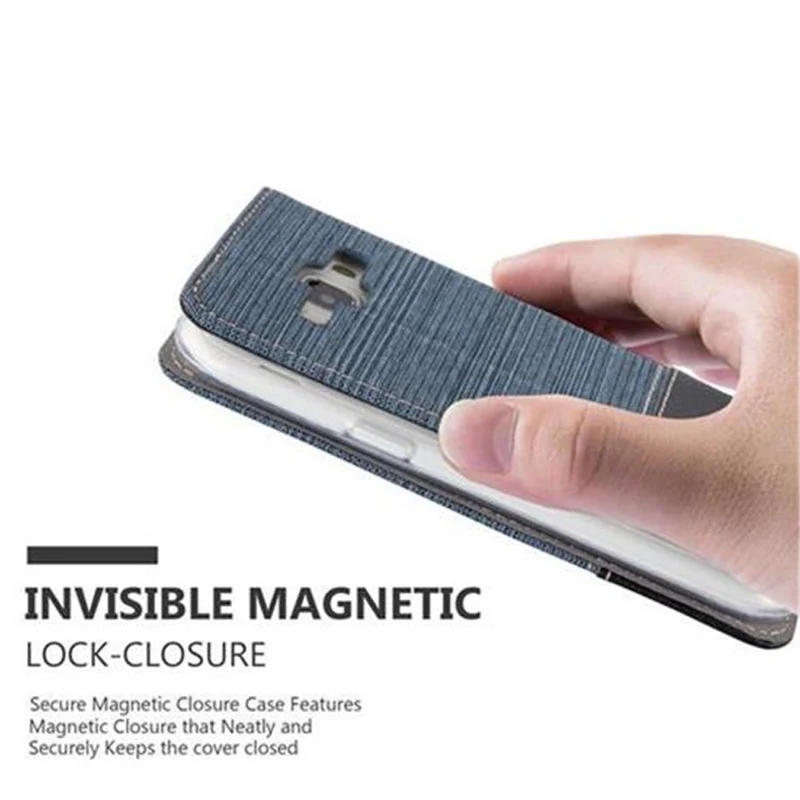 Cadorabo Hülle kompatibel mit Samsung Galaxy J1 2015 Schutzhülle mit Magnetverschluss, Standfunktion und Kartenfach