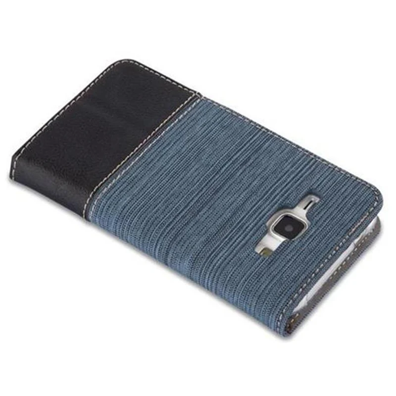 Cadorabo Hülle kompatibel mit Samsung Galaxy J1 2015 Schutzhülle mit Magnetverschluss, Standfunktion und Kartenfach