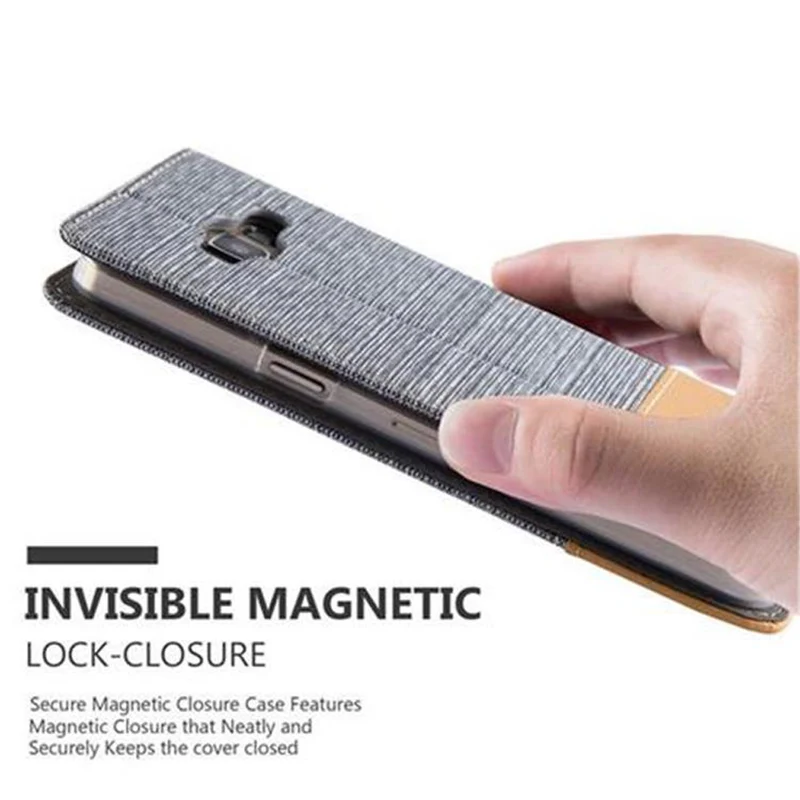 Cadorabo Hülle kompatibel mit Samsung Galaxy A3 2015 Schutzhülle mit Magnetverschluss, Standfunktion und Kartenfach