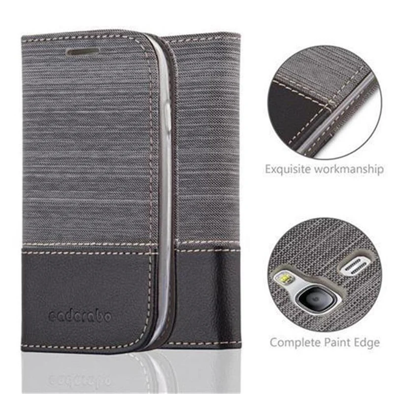 Cadorabo Hülle kompatibel mit Samsung Galaxy S3 MINI Schutzhülle mit Magnetverschluss, Standfunktion und Kartenfach