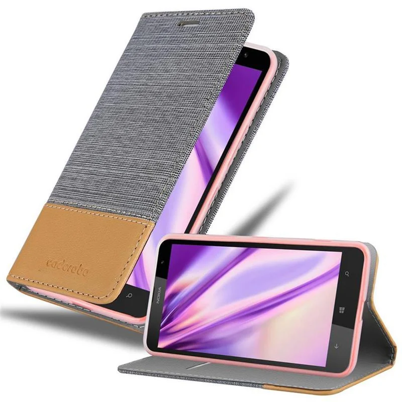 Cadorabo Hülle kompatibel mit Nokia Lumia 1320 Schutzhülle mit Magnetverschluss, Standfunktion und Kartenfach