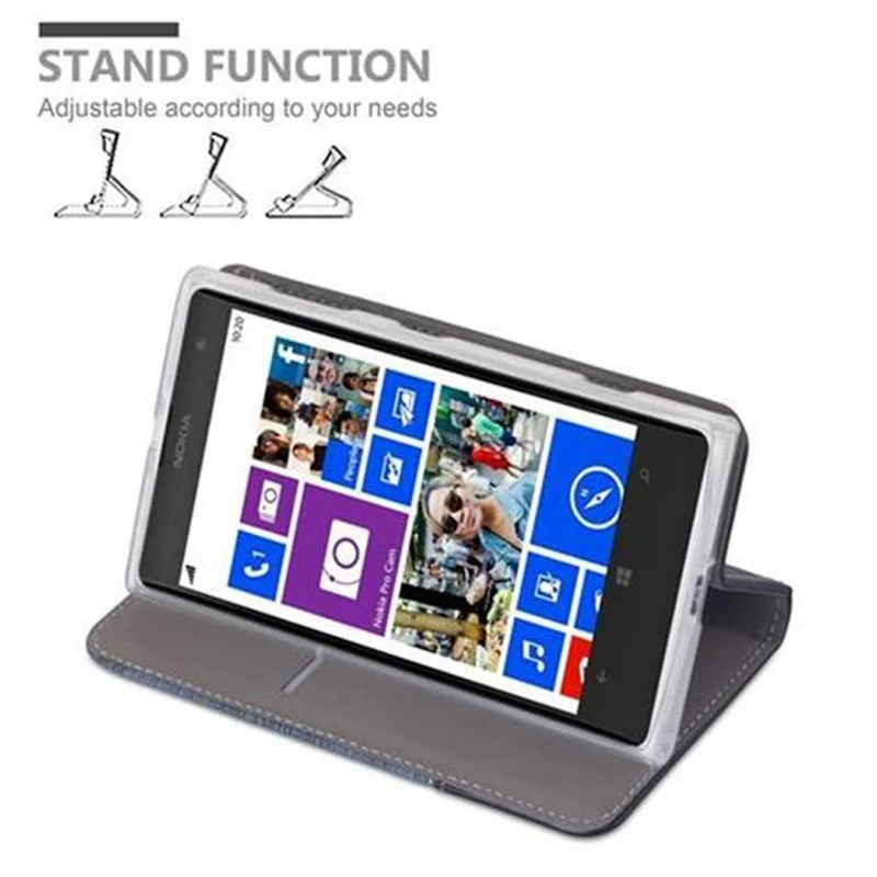 Cadorabo Hülle kompatibel mit Nokia Lumia 1020 Schutzhülle mit Magnetverschluss, Standfunktion und Kartenfach