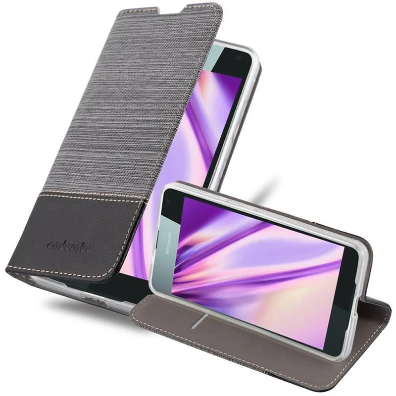 Cadorabo Hülle kompatibel mit Nokia Lumia 650 Schutzhülle mit Magnetverschluss, Standfunktion und Kartenfach