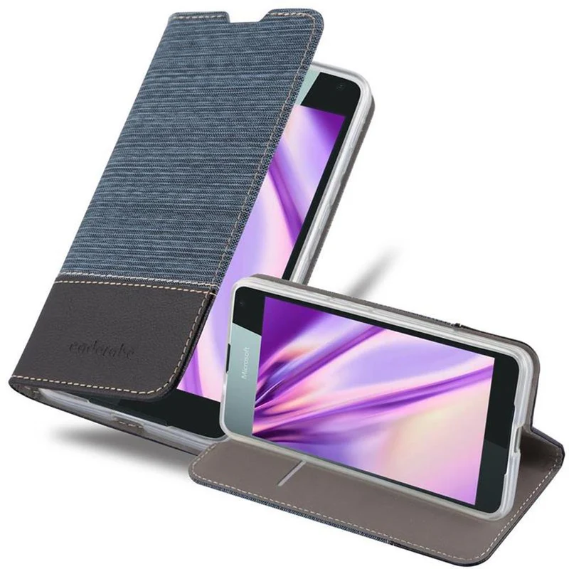 Cadorabo Hülle kompatibel mit Nokia Lumia 650 Schutzhülle mit Magnetverschluss, Standfunktion und Kartenfach