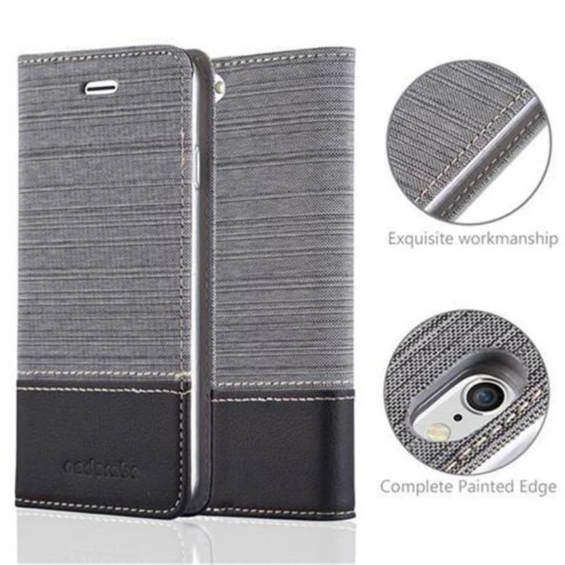 Cadorabo Hülle kompatibel mit Apple iPhone 6 PLUS / 6S PLUS Schutzhülle mit Magnetverschluss, Standfunktion und Kartenfach