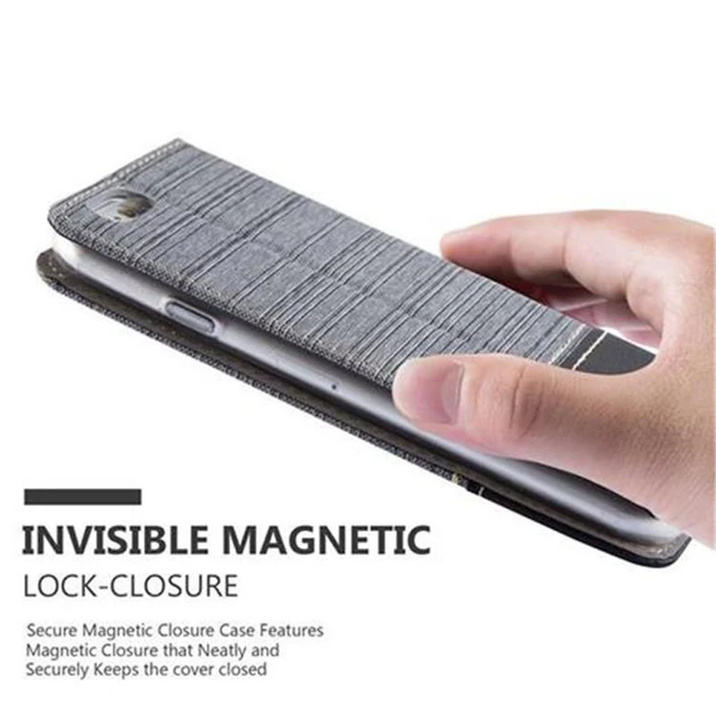 Cadorabo Hülle kompatibel mit Apple iPhone 6 PLUS / 6S PLUS Schutzhülle mit Magnetverschluss, Standfunktion und Kartenfach