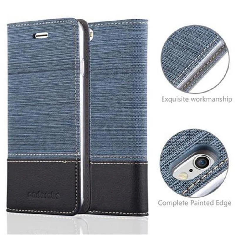 Cadorabo Hülle kompatibel mit Apple iPhone 6 PLUS / 6S PLUS Schutzhülle mit Magnetverschluss, Standfunktion und Kartenfach