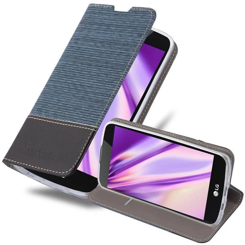 Cadorabo Hülle kompatibel mit LG K8 2016 Schutzhülle mit Magnetverschluss, Standfunktion und Kartenfach