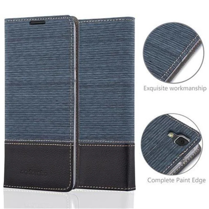 Cadorabo Hülle kompatibel mit LG X POWER Schutzhülle mit Magnetverschluss, Standfunktion und Kartenfach