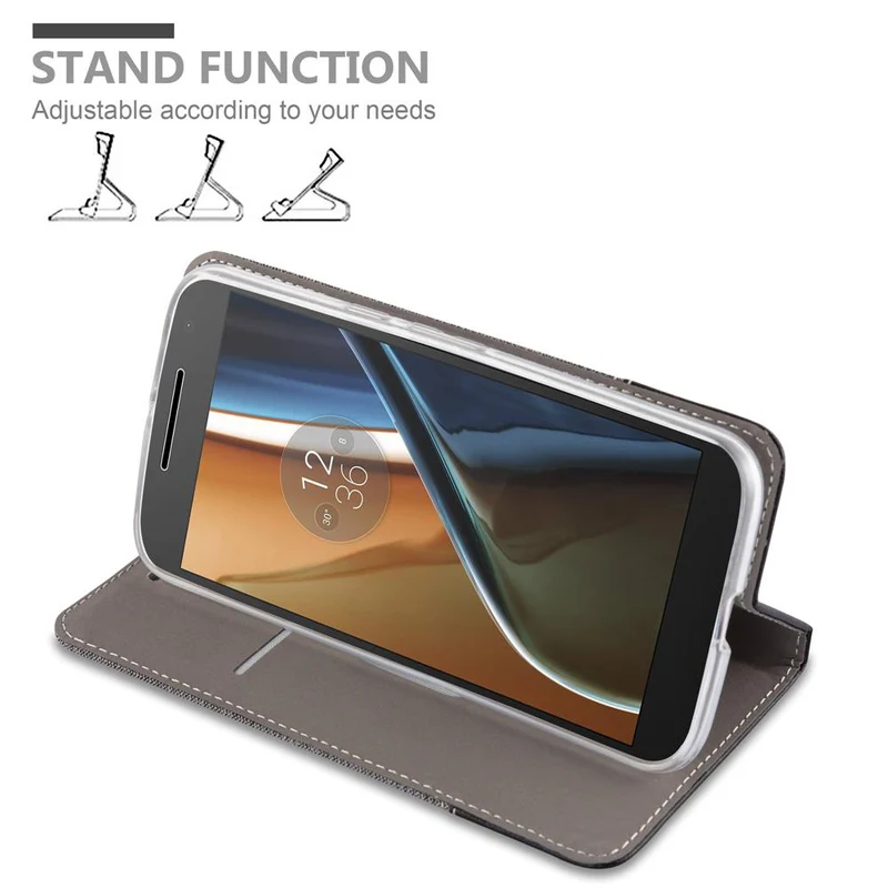 Cadorabo Hülle kompatibel mit Motorola MOTO G4 / G4 PLUS Schutzhülle mit Magnetverschluss, Standfunktion und Kartenfach