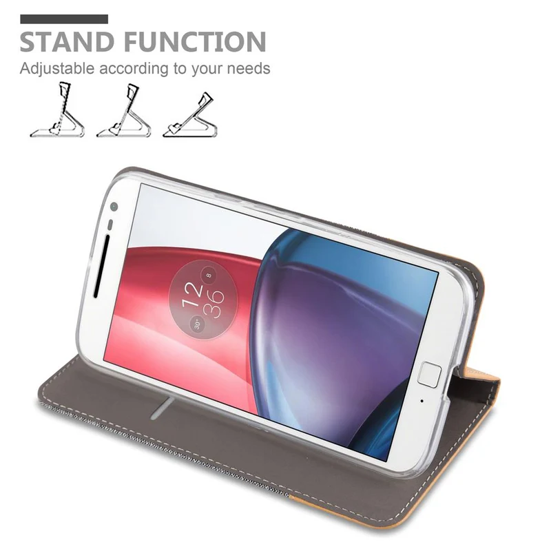 Cadorabo Hülle kompatibel mit Motorola MOTO G4 / G4 PLUS Schutzhülle mit Magnetverschluss, Standfunktion und Kartenfach