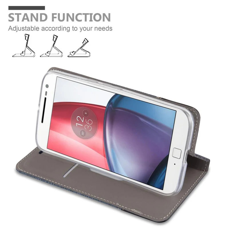 Cadorabo Hülle kompatibel mit Motorola MOTO G4 / G4 PLUS Schutzhülle mit Magnetverschluss, Standfunktion und Kartenfach