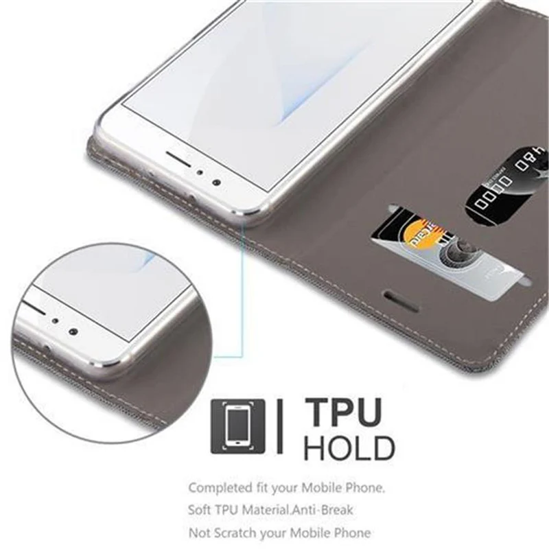 Cadorabo Hülle kompatibel mit Honor 8 / 8 PREMIUM Schutzhülle mit Magnetverschluss, Standfunktion und Kartenfach