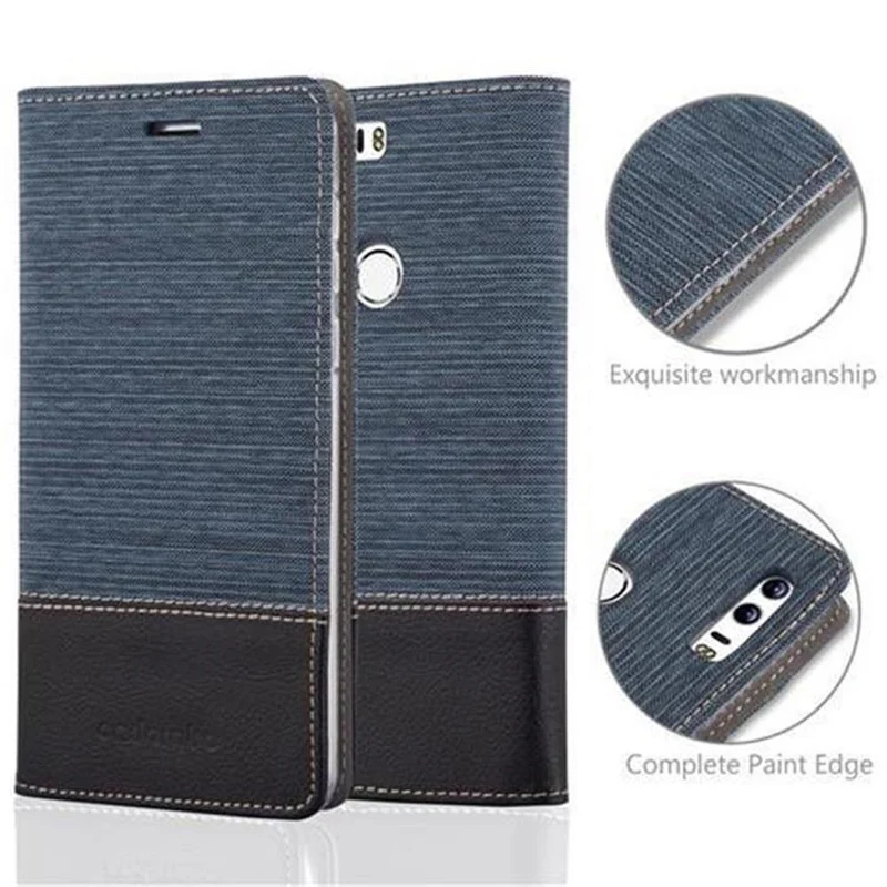 Cadorabo Hülle kompatibel mit Honor 8 / 8 PREMIUM Schutzhülle mit Magnetverschluss, Standfunktion und Kartenfach