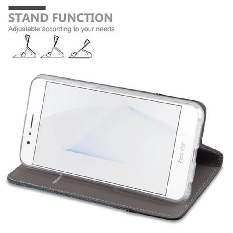 Cadorabo Hülle kompatibel mit Honor 8 / 8 PREMIUM Schutzhülle mit Magnetverschluss, Standfunktion und Kartenfach