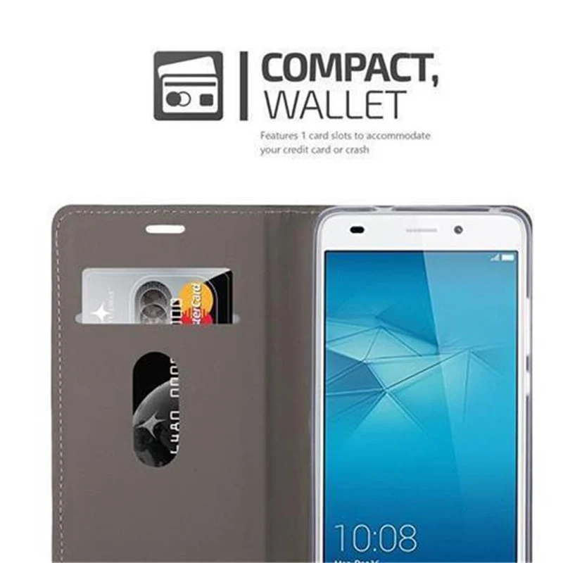 Cadorabo Hülle kompatibel mit Honor 5C Schutzhülle mit Magnetverschluss, Standfunktion und Kartenfach