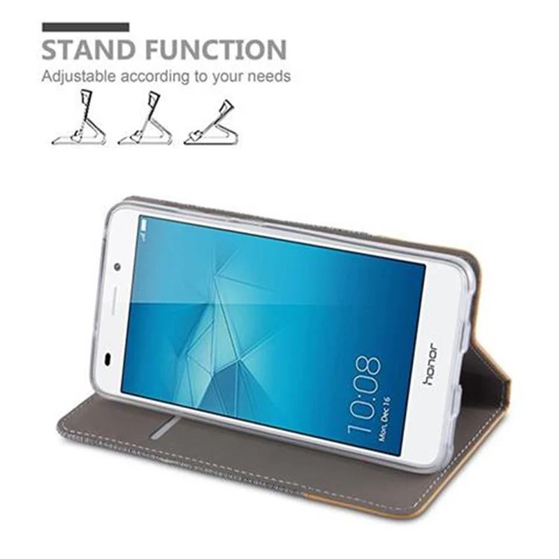 Cadorabo Hülle kompatibel mit Honor 5C Schutzhülle mit Magnetverschluss, Standfunktion und Kartenfach