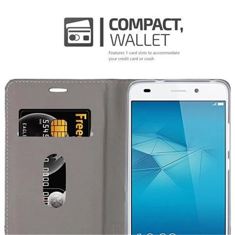 Cadorabo Hülle kompatibel mit Honor 5C Schutzhülle mit Magnetverschluss, Standfunktion und Kartenfach