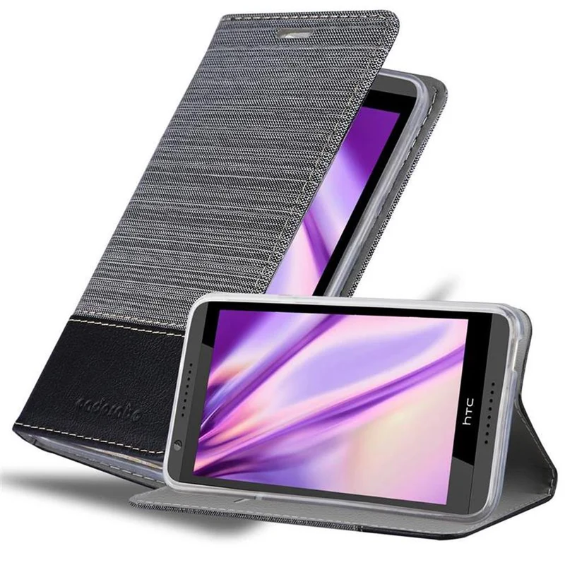 Cadorabo Hülle kompatibel mit HTC Desire 820 Schutzhülle mit Magnetverschluss, Standfunktion und Kartenfach