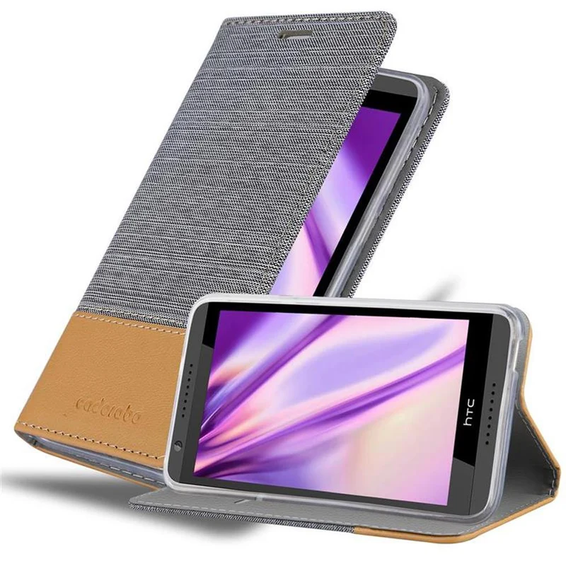 Cadorabo Hülle kompatibel mit HTC Desire 820 Schutzhülle mit Magnetverschluss, Standfunktion und Kartenfach