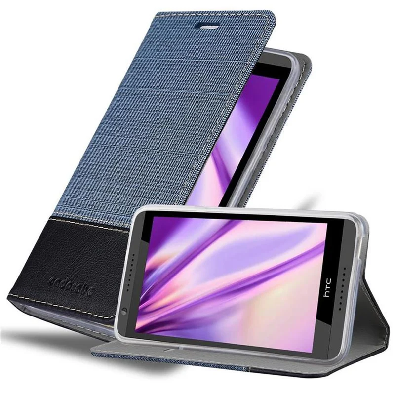 Cadorabo Hülle kompatibel mit HTC Desire 820 Schutzhülle mit Magnetverschluss, Standfunktion und Kartenfach
