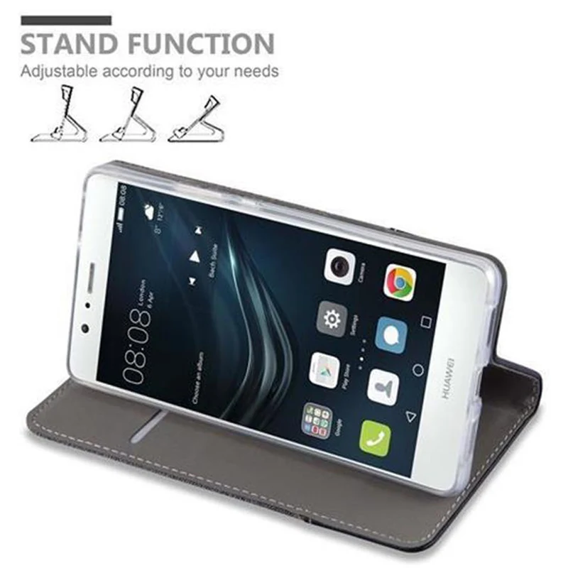 Cadorabo Hülle kompatibel mit Huawei P9 LITE 2016 / G9 LITE Schutzhülle mit Magnetverschluss, Standfunktion und Kartenfach