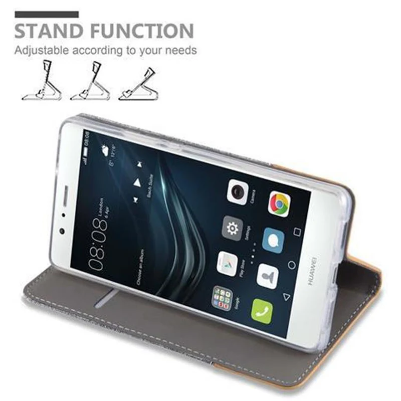 Cadorabo Hülle kompatibel mit Huawei P9 LITE 2016 / G9 LITE Schutzhülle mit Magnetverschluss, Standfunktion und Kartenfach