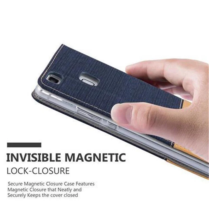 Cadorabo Hülle kompatibel mit Huawei P9 LITE 2016 / G9 LITE Schutzhülle mit Magnetverschluss, Standfunktion und Kartenfach