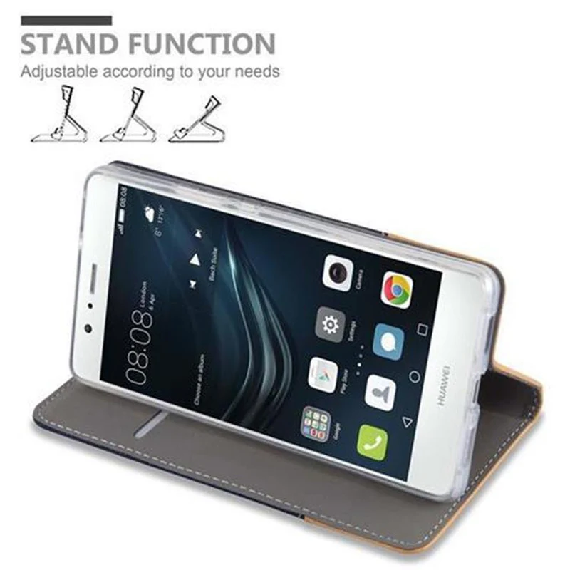 Cadorabo Hülle kompatibel mit Huawei P9 LITE 2016 / G9 LITE Schutzhülle mit Magnetverschluss, Standfunktion und Kartenfach