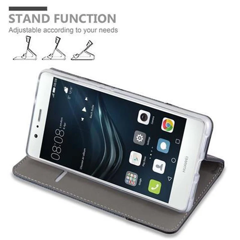 Cadorabo Hülle kompatibel mit Huawei P9 LITE 2016 / G9 LITE Schutzhülle mit Magnetverschluss, Standfunktion und Kartenfach