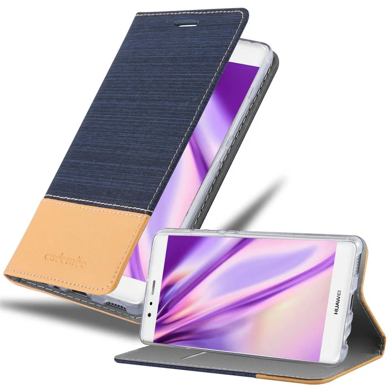 Cadorabo Hülle kompatibel mit Huawei P9 Schutzhülle mit Magnetverschluss, Standfunktion und Kartenfach