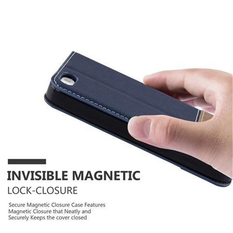 Cadorabo Hülle kompatibel mit Apple iPhone 5 / 5S / SE 2016 Schutzhülle mit Magnetverschluss, Standfunktion und Kartenfach