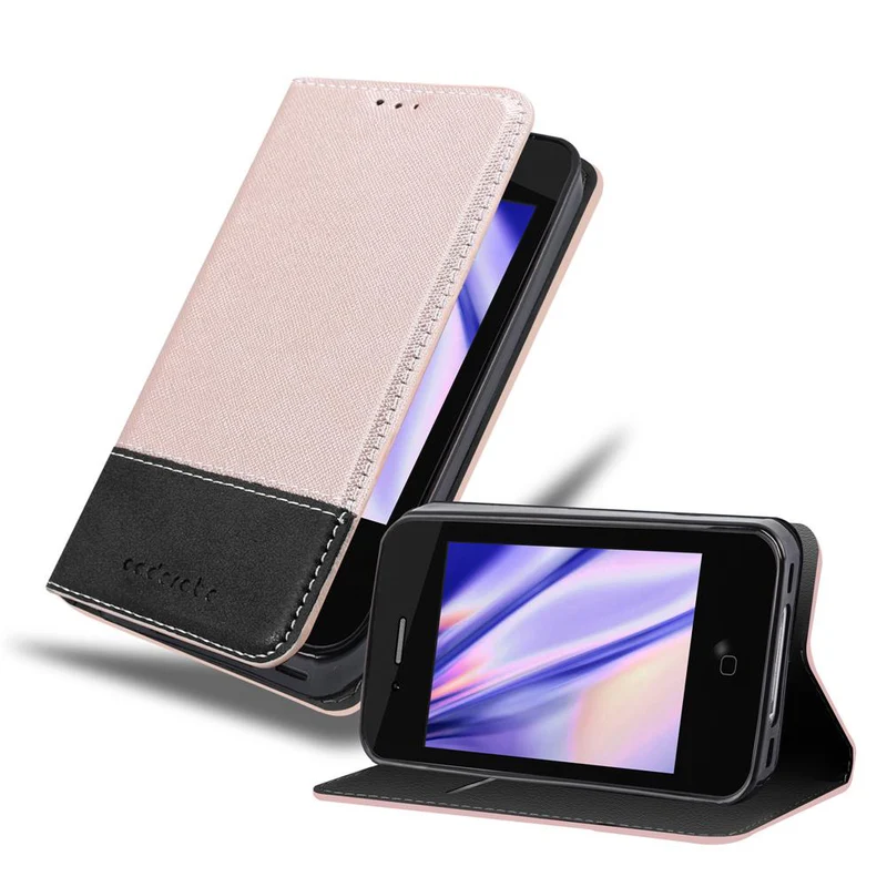 Cadorabo Hülle kompatibel mit Apple iPhone 4 / 4S Schutzhülle mit Magnetverschluss, Standfunktion und Kartenfach