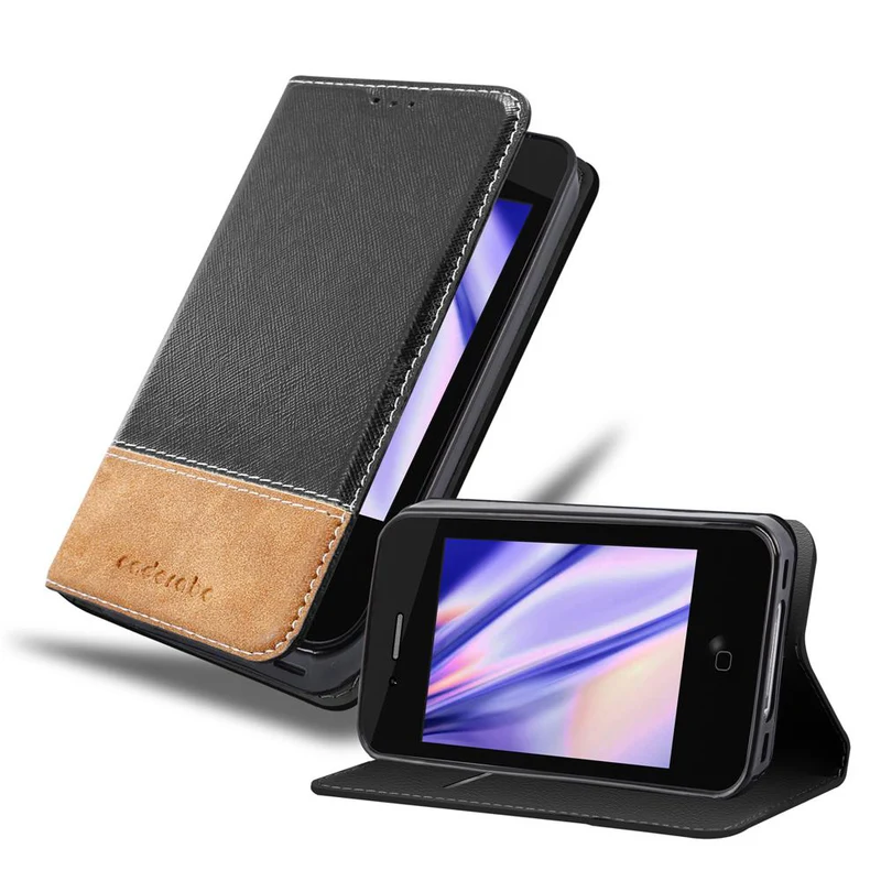 Cadorabo Hülle kompatibel mit Apple iPhone 4 / 4S Schutzhülle mit Magnetverschluss, Standfunktion und Kartenfach
