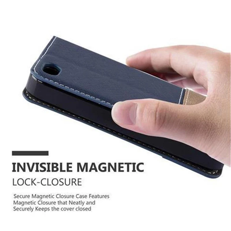 Cadorabo Hülle kompatibel mit Apple iPhone 4 / 4S Schutzhülle mit Magnetverschluss, Standfunktion und Kartenfach