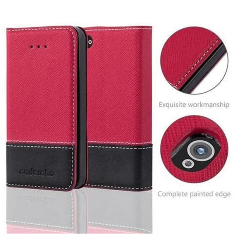 Cadorabo Hülle kompatibel mit Apple iPhone 4 / 4S Schutzhülle mit Magnetverschluss, Standfunktion und Kartenfach