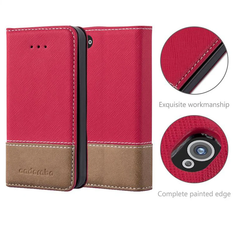 Cadorabo Hülle kompatibel mit Apple iPhone 4 / 4S Schutzhülle mit Magnetverschluss, Standfunktion und Kartenfach