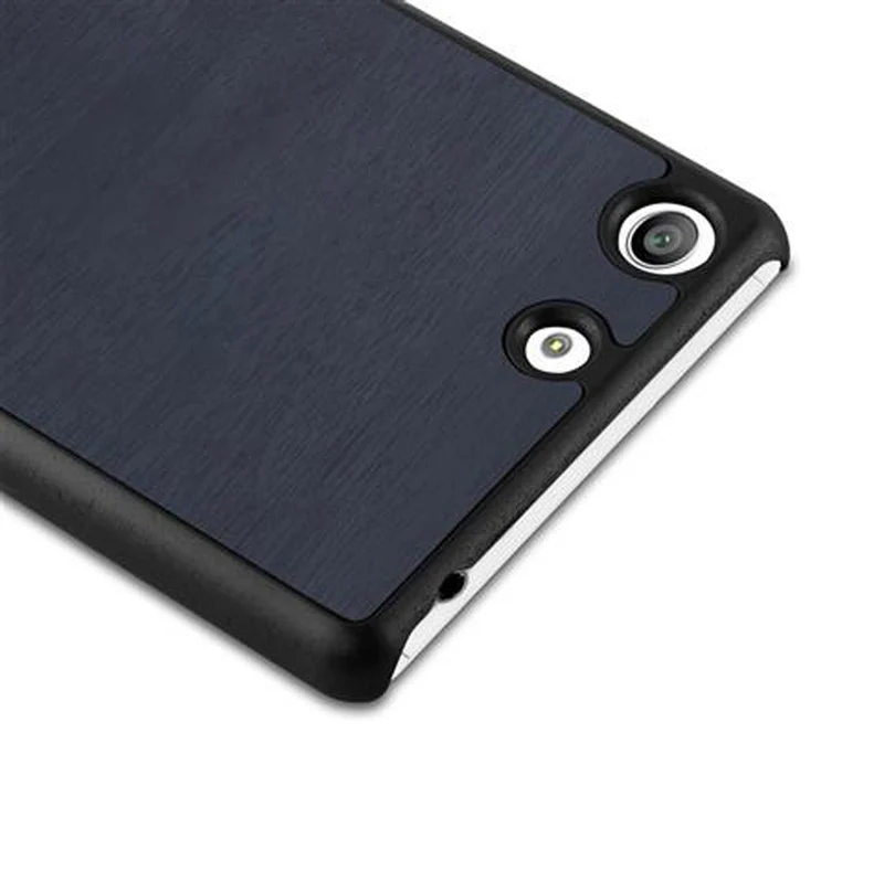 Cadorabo Hülle kompatibel mit Sony Xperia M5 Hard Case Schutzhülle in Holz Optik gegen Kratzer und Stöße