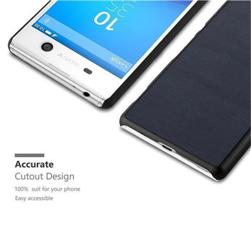 Cadorabo Hülle kompatibel mit Sony Xperia M5 Hard Case Schutzhülle in Holz Optik gegen Kratzer und Stöße