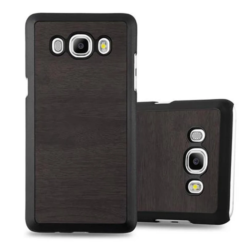 Cadorabo Hülle kompatibel mit Samsung Galaxy J5 2016 Hard Case Schutzhülle in Holz Optik gegen Kratzer und Stöße
