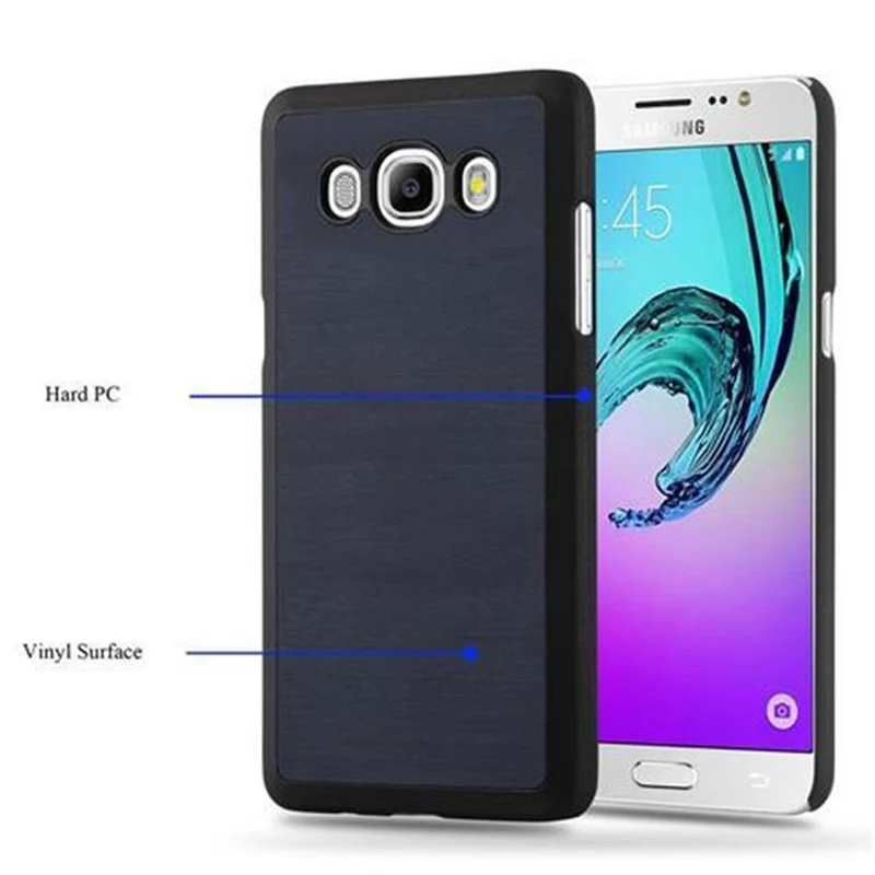 Cadorabo Hülle kompatibel mit Samsung Galaxy J5 2016 Hard Case Schutzhülle in Holz Optik gegen Kratzer und Stöße