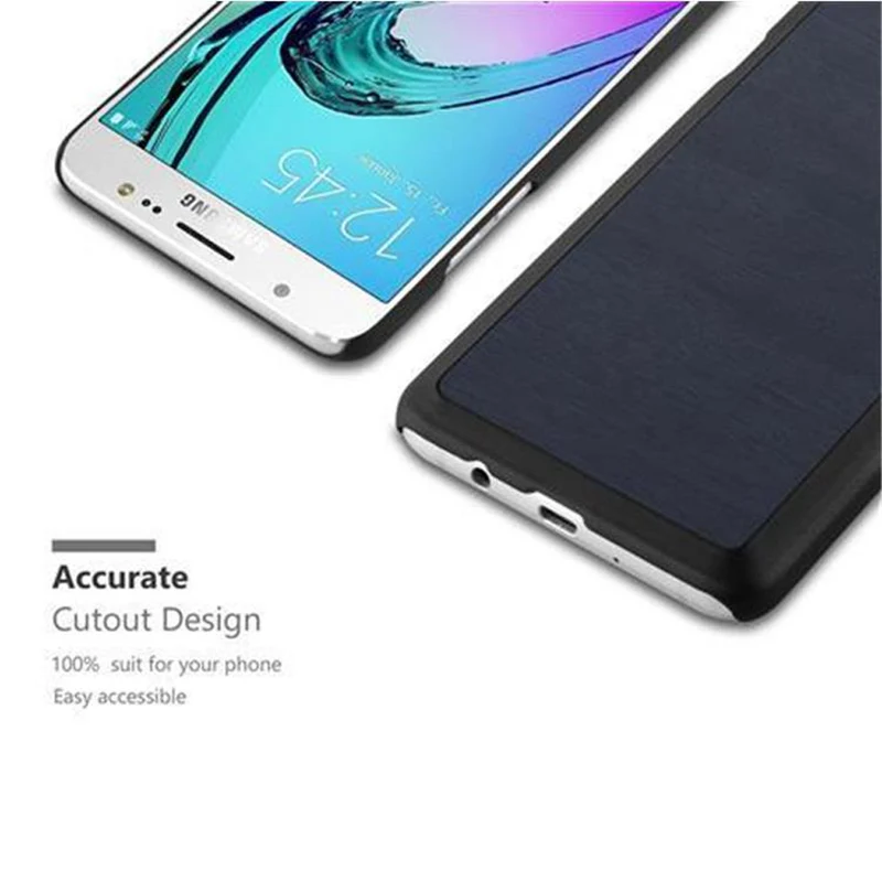 Cadorabo Hülle kompatibel mit Samsung Galaxy J5 2016 Hard Case Schutzhülle in Holz Optik gegen Kratzer und Stöße