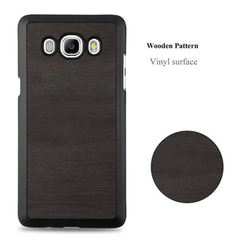 Cadorabo Hülle kompatibel mit Samsung Galaxy J5 2016 Hard Case Schutzhülle in Holz Optik gegen Kratzer und Stöße