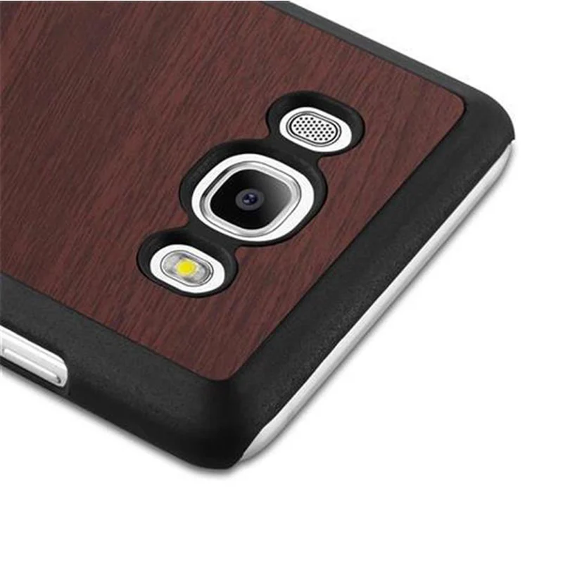 Cadorabo Hülle kompatibel mit Samsung Galaxy J5 2016 Hard Case Schutzhülle in Holz Optik gegen Kratzer und Stöße