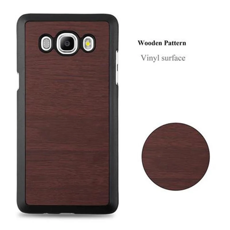 Cadorabo Hülle kompatibel mit Samsung Galaxy J5 2016 Hard Case Schutzhülle in Holz Optik gegen Kratzer und Stöße