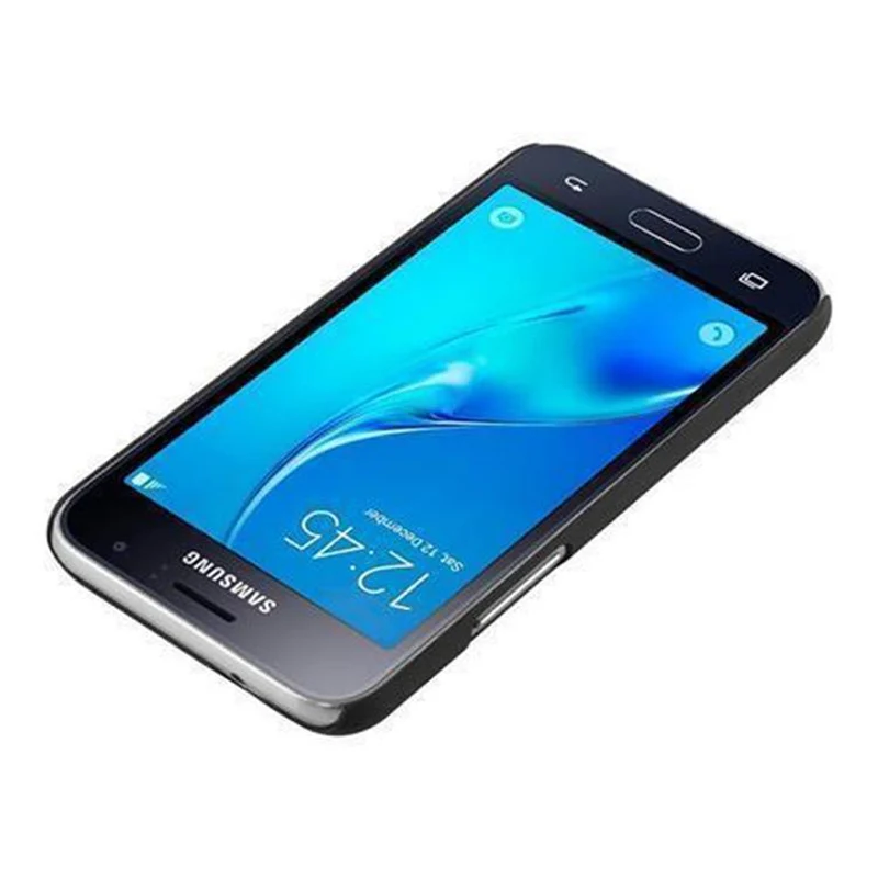 Cadorabo Hülle kompatibel mit Samsung Galaxy J1 2016 Hard Case Schutzhülle in Holz Optik gegen Kratzer und Stöße