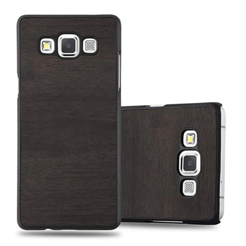 Cadorabo Hülle kompatibel mit Samsung Galaxy A3 2015 Hard Case Schutzhülle in Holz Optik gegen Kratzer und Stöße