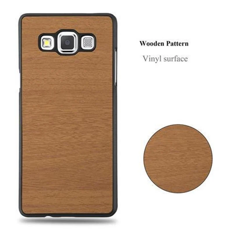 Cadorabo Hülle kompatibel mit Samsung Galaxy A3 2015 Hard Case Schutzhülle in Holz Optik gegen Kratzer und Stöße